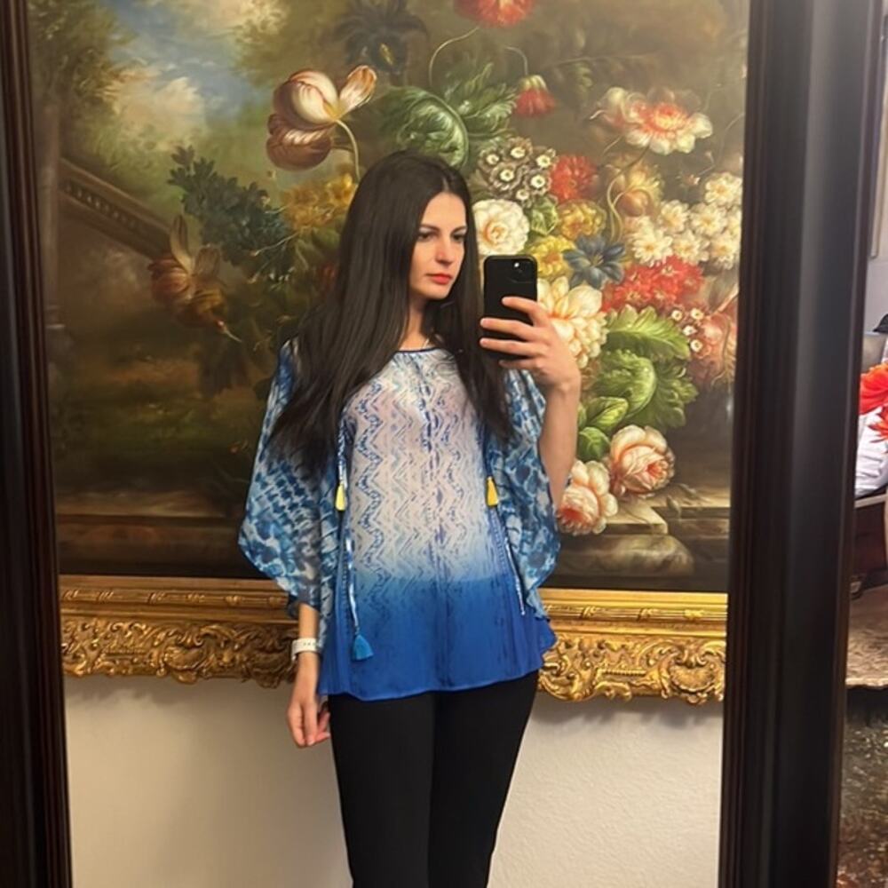NWT Desigual Blue Top Size S